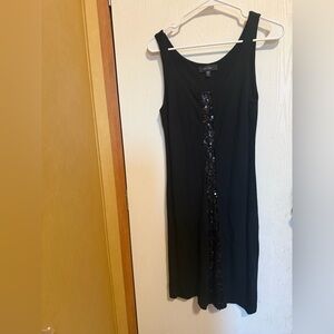 Karen Kane Black Midi Dress with Sequin Accent